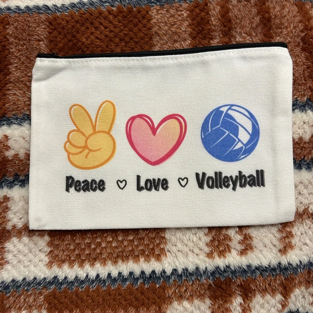 **2/$10** Peace Love Volleyball Pouch